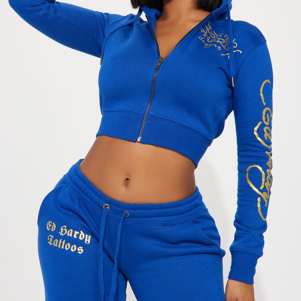 Ed Hardy cropped hoodie